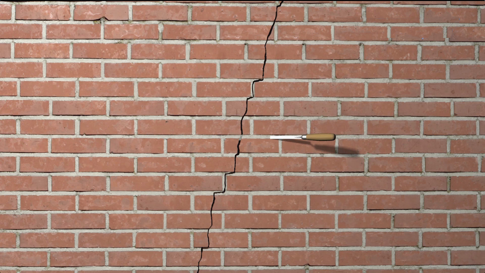 Как заделать трещину в кирпичной стене